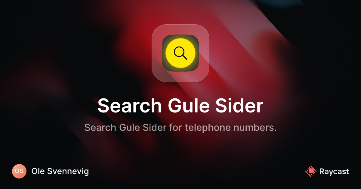 Screenshot of Raycast Extension